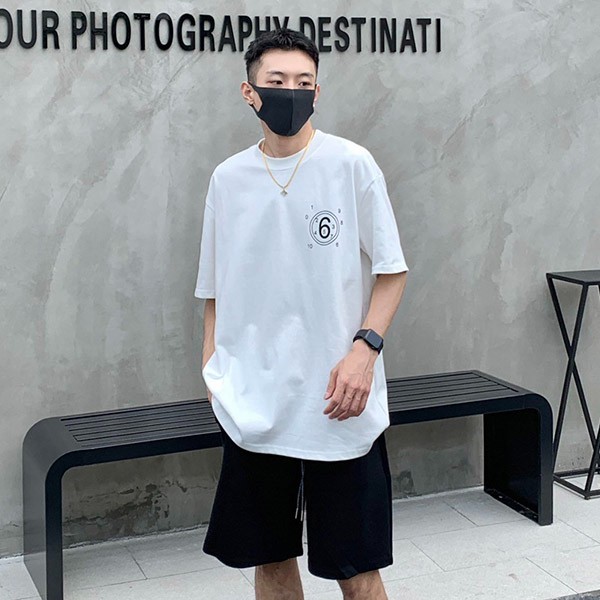 大人気！エムエム6 コピー オーバーサイズ ナンバーロゴ Tシャツ Mab82956